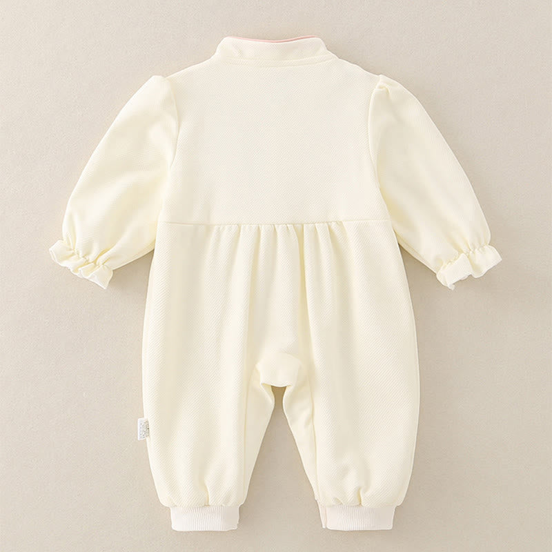 Buddha Stones春秋用 パビリオンデザイン ベビーガール コットン 長袖 ワンピース ロンパース - image 1