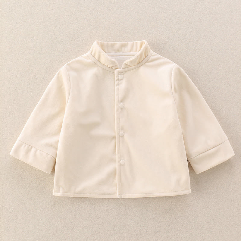 Buddha Stones3点セット 冬山ボトルデザイン ベビーボーイズ コットン 長袖 唐装 ベスト ジャケット 伸縮性ウエスト パンツ 衣装セット - image 4