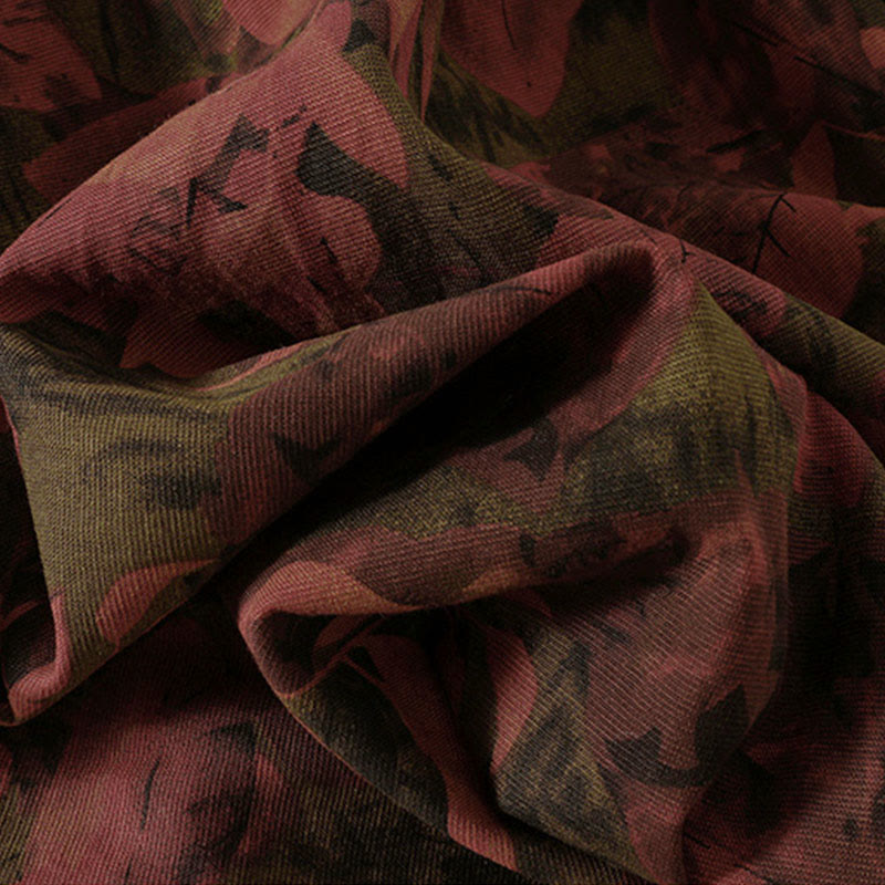 Buddha Stonesカジュアルフラワープリント柄ボタンデザインロングスリーブミディドレス（ポケット付き） - image 17