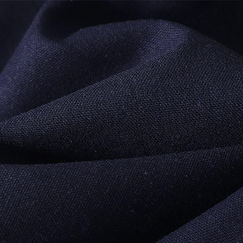 Buddha Stonesレディース 刺繍 伸縮性ウエストバンド ジッパーデザイン コットン ワイドレッグパンツ ポケット付き - image 19