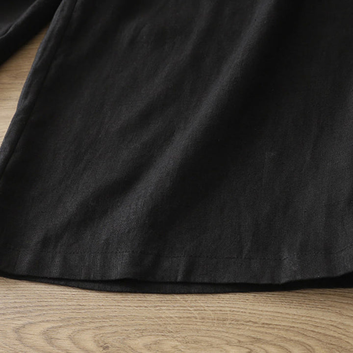 Buddha Stonesレディース 秋冬通勤 無地 ジッパーデザイン コットン ワイドレッグパンツ ポケット付き - image 20