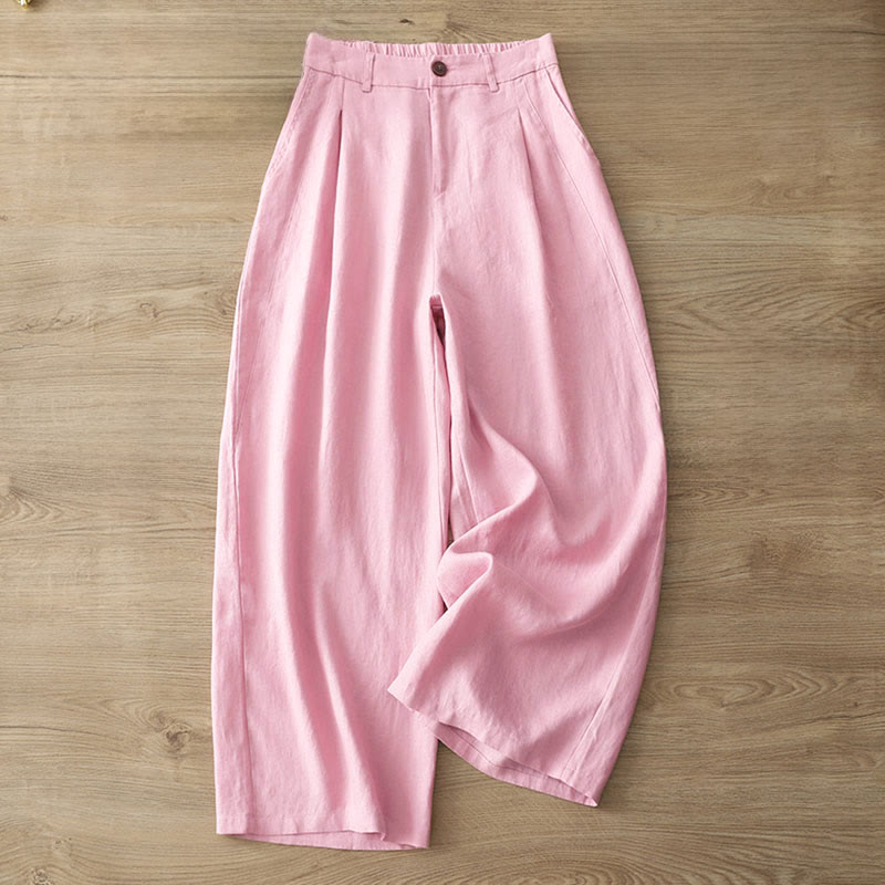 Buddha Stonesレディース 秋冬通勤 無地 ジッパーデザイン コットン ワイドレッグパンツ ポケット付き - image 27