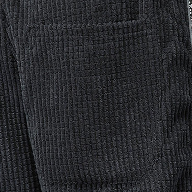 Buddha Stones秋冬 無地 ドローストリング サイドペイズリー柄 ストレートレッグ 足首丈 コーデュロイ メンズパンツ ポケット付き - image 11