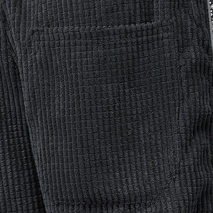 Buddha Stones秋冬 無地 ドローストリング サイドペイズリー柄 ストレートレッグ 足首丈 コーデュロイ メンズパンツ ポケット付き - image 11