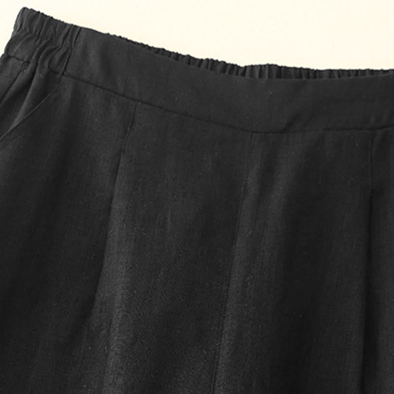 Buddha Stonesレディース 春 無地 シンプル 7-8丈 コットンパンツ ポケット付き - image 7