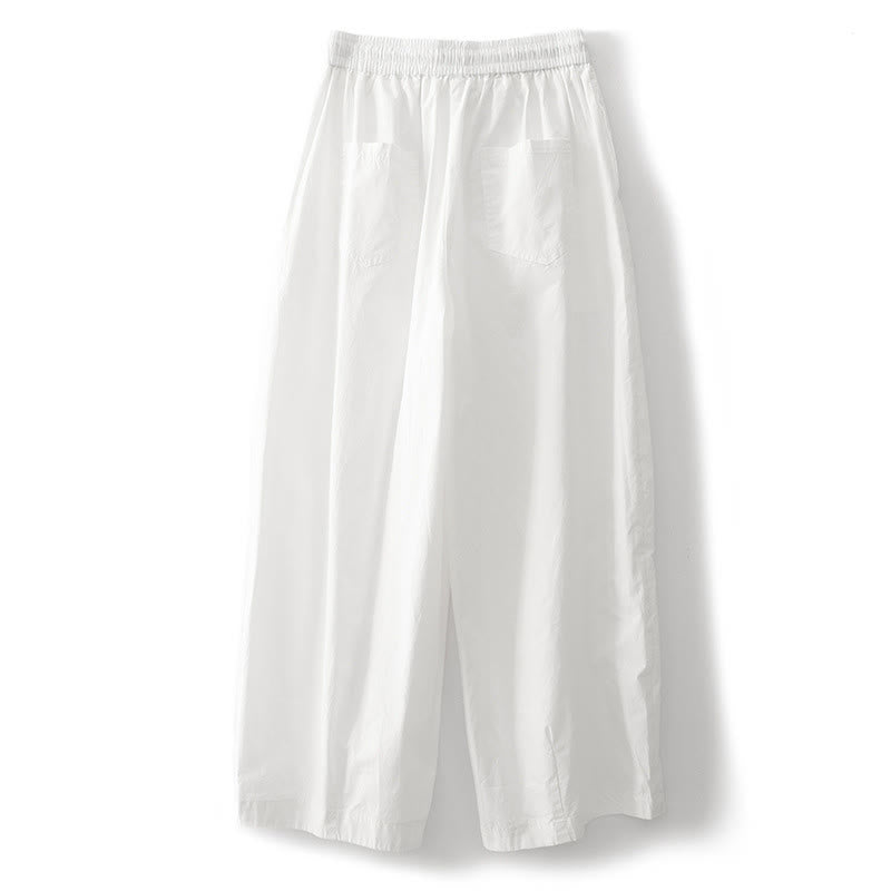 Buddha Stones無地 ハイウエスト プリーツデザイン レディース ハーレムパンツ ポケット付き - image 8