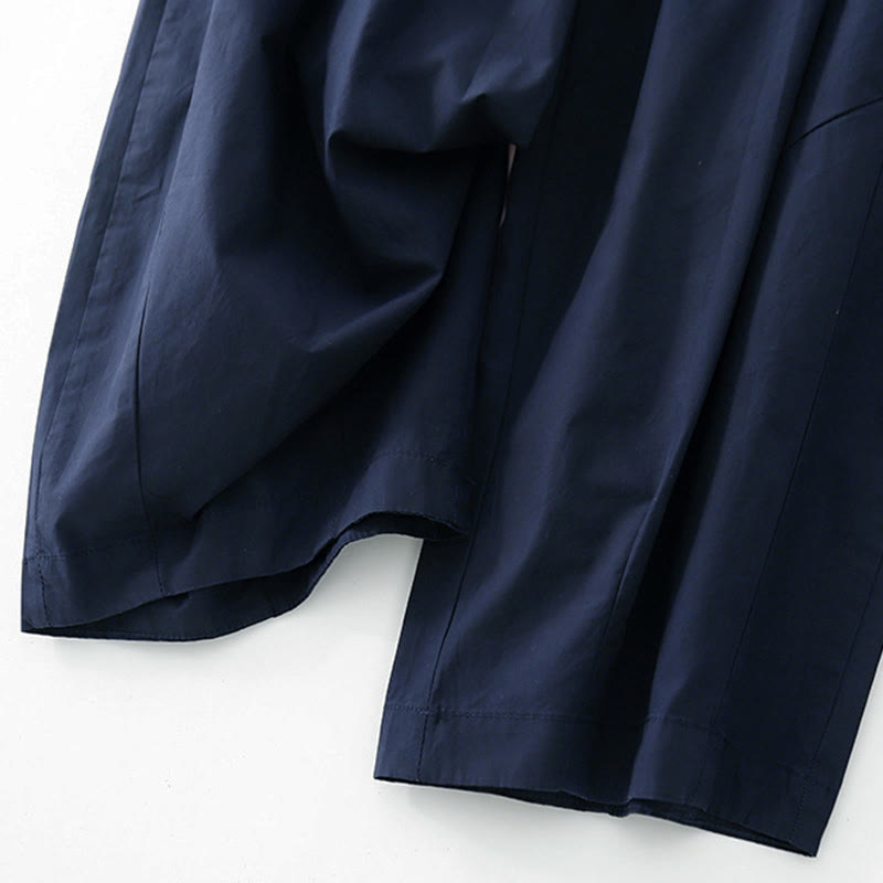 Buddha Stones無地 ハイウエスト プリーツデザイン レディース ハーレムパンツ ポケット付き - image 6