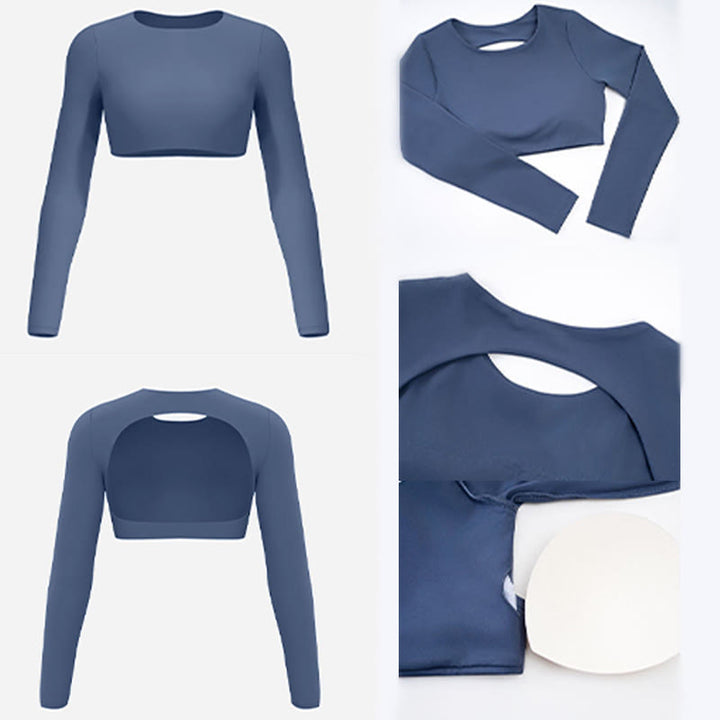 Buddha Stones長袖 バックレス ブラ スポーツ フィットネス ヨガ レディース タンクトップ - image 13