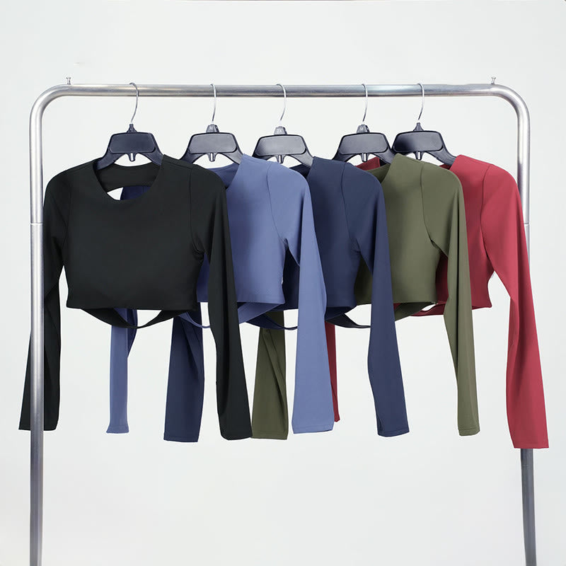 Buddha Stones長袖 バックレス ブラ スポーツ フィットネス ヨガ レディース タンクトップ - image 31