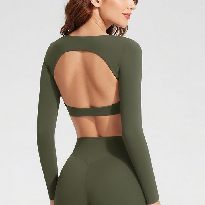 Buddha Stones長袖 バックレス ブラ スポーツ フィットネス ヨガ レディース タンクトップ - image 24