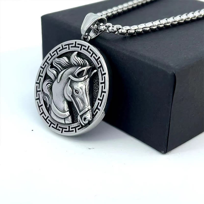 Buddha Stones馬年 チタン鋼 バランスネックレス ペンダント - image 3