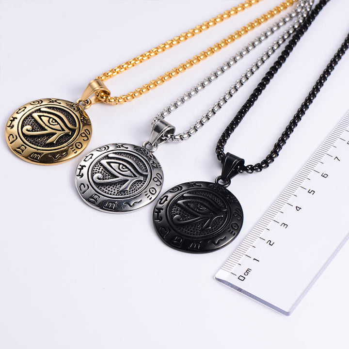 Buddha Stonesチタンスチール イービルアイ バランス ネックレス ペンダント - image 8