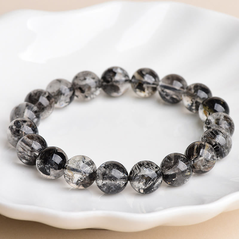 Buddha Stonesハーキマーダイヤモンド プロテクション 瞑想ブレスレット - image 2