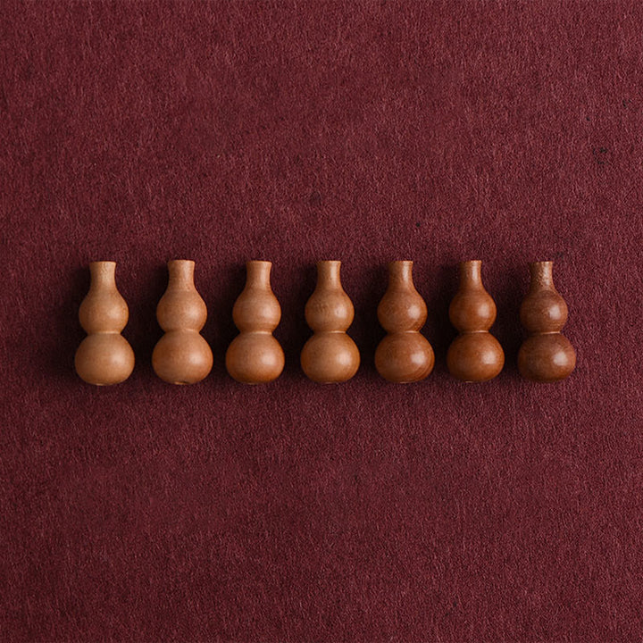 Buddha Stonesひょうたん桃の木ロープ調節可能な富と幸運ブレスレット - image 12