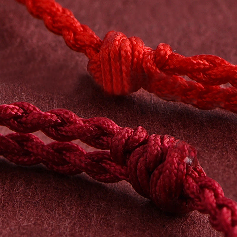 Buddha Stonesひょうたん桃の木ロープ調節可能な富と幸運ブレスレット - image 10