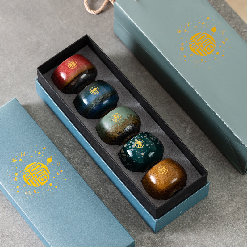 Buddha Stones手描きフーキャラクターセラミックティーカップカンフーティーカップギフトボックス付き - image 9