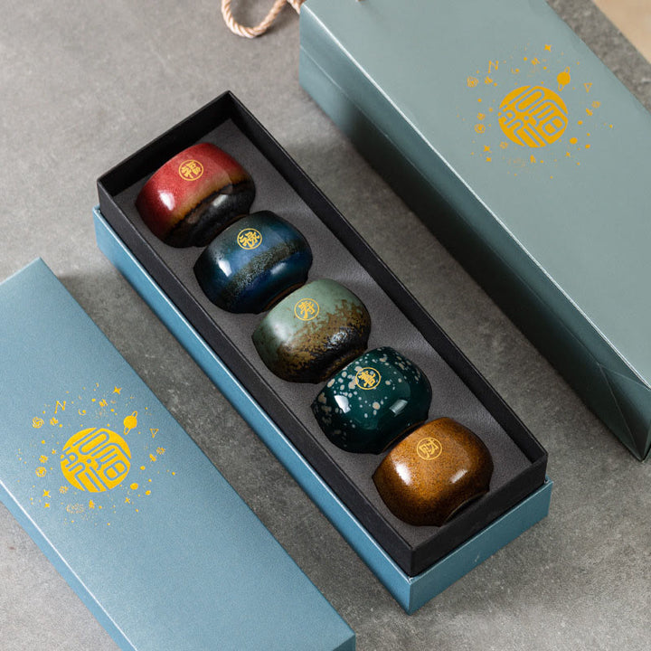 Buddha Stones手描きフーキャラクターセラミックティーカップカンフーティーカップギフトボックス付き - image 9