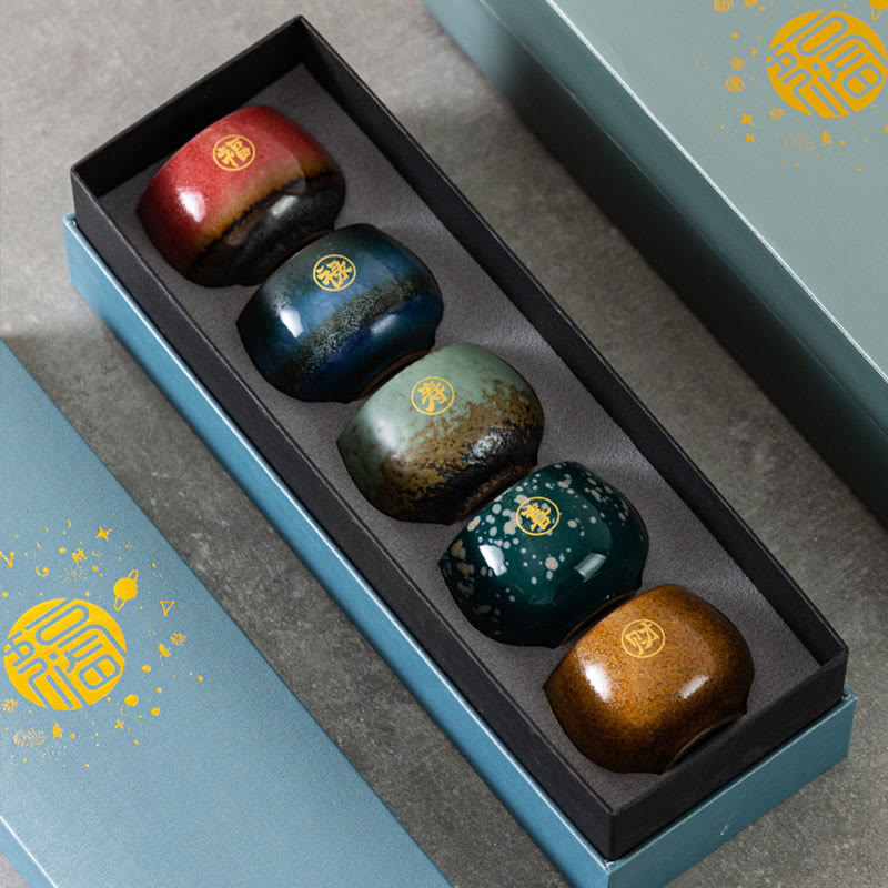 Buddha Stones手描きフーキャラクターセラミックティーカップカンフーティーカップギフトボックス付き - image 8