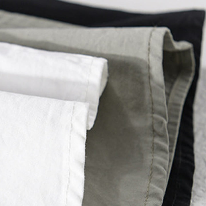 Buddha Stones秋 スクエア カラーブロッキング 装飾ポケット ボタンダウン スタンドカラー 長袖 メンズ コットンシャツ - image 18