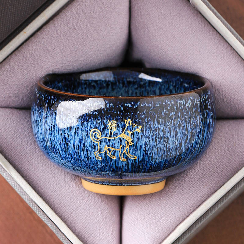 Buddha Stones中国干支 午年 陶器 ティーカップ カンフーティーカップ 135ml - 犬 7.5cm*4.8cm*135ml - image 10