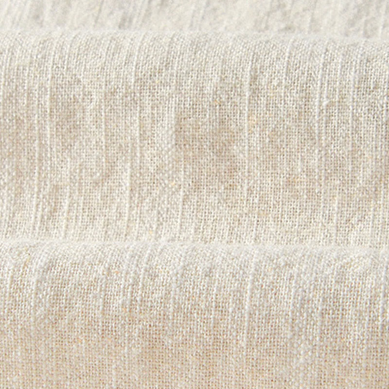 Buddha Stones秋冬 無地 ドローストリング ジッパー メンズ リネン ワイドレッグパンツ ポケット付き - image 31