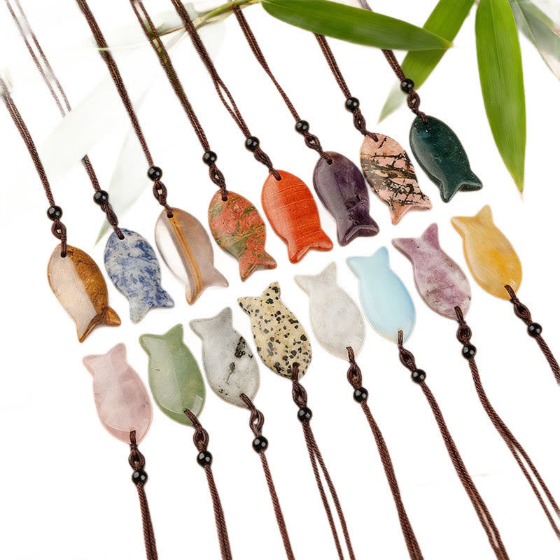 Buddha Stones鯉クリスタル インド瑪瑙 アメジスト トパーズ レッドジャスパー成就温もり ネックレス ペンダント - image 34