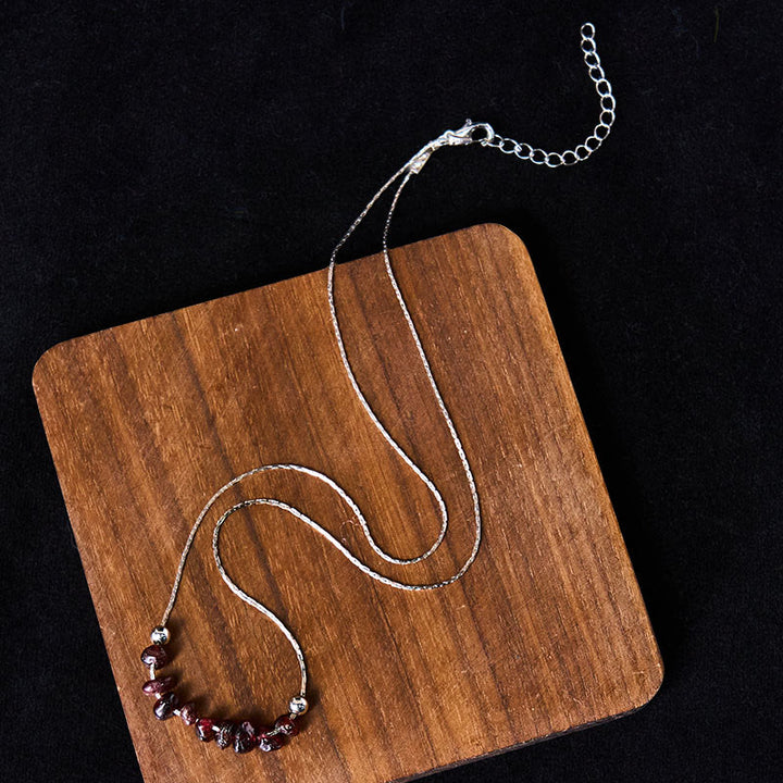 Buddha Stonesブラックオブシディアン スモーキークォーツ ガーネット アクアマリン ストロベリークォーツ ピンククリスタル ストレングスネックレスペンダント - image 17