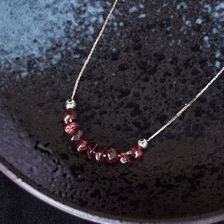 Buddha Stonesブラックオブシディアン スモーキークォーツ ガーネット アクアマリン ストロベリークォーツ ピンククリスタル ストレングスネックレスペンダント - image 15