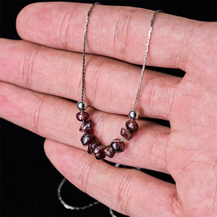 Buddha Stonesブラックオブシディアン スモーキークォーツ ガーネット アクアマリン ストロベリークォーツ ピンククリスタル ストレングスネックレスペンダント - image 18