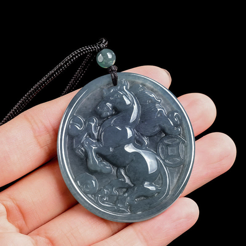 Buddha Stones午年翡翠 幸運 豊穣 ネックレス ペンダント - image 8