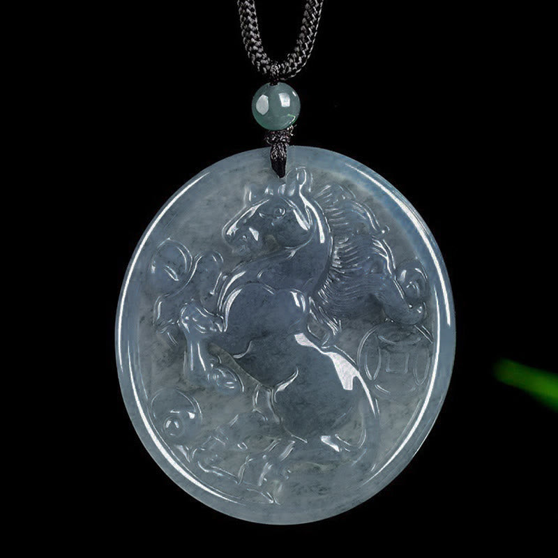 Buddha Stones午年翡翠 幸運 豊穣 ネックレス ペンダント - image 2