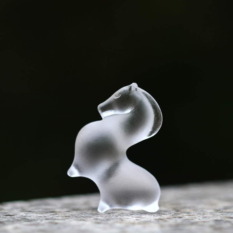 Buddha Stones馬年 蓮の実 蓮の葉 瑠璃 クリスタルアート作品 自宅 オフィス エネルギー装飾 - image 19