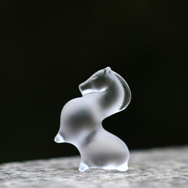 Buddha Stones馬年 蓮の実 蓮の葉 瑠璃 クリスタルアート作品 自宅 オフィス エネルギー装飾 - image 19