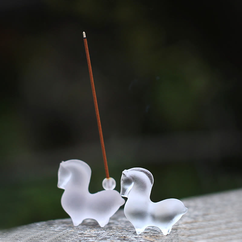 Buddha Stones馬年 蓮の実 蓮の葉 瑠璃 クリスタルアート作品 自宅 オフィス エネルギー装飾 - image 20