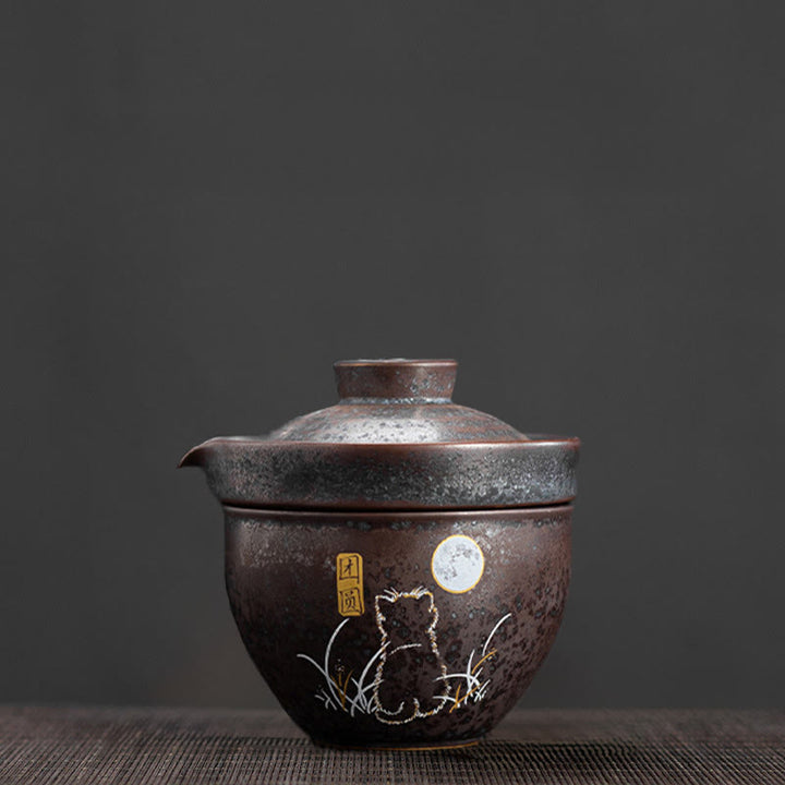 Buddha Stonesかわいい猫のティーカップカンフーティーカップ  - image 1