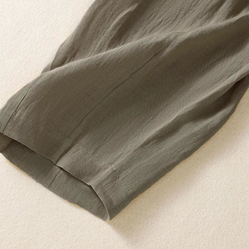 Buddha Stones夏用ボタンジッパーアンクル丈レディースパンツ ポケット付き - image 26