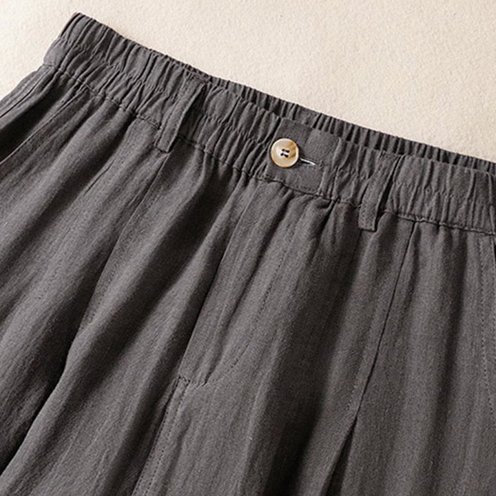 Buddha Stones夏用ボタンジッパーアンクル丈レディースパンツ ポケット付き - image 29