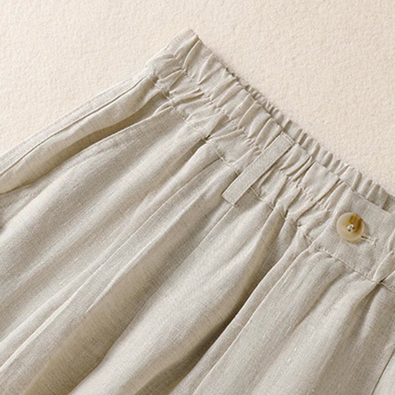 Buddha Stones夏用ボタンジッパーアンクル丈レディースパンツ ポケット付き - image 36