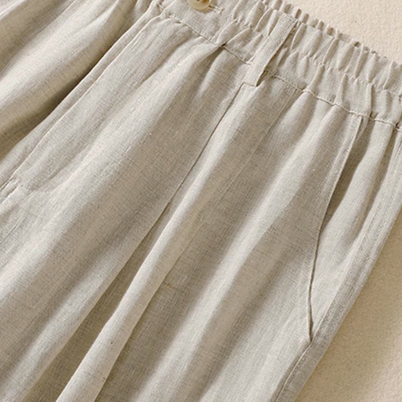 Buddha Stones夏用ボタンジッパーアンクル丈レディースパンツ ポケット付き - image 37