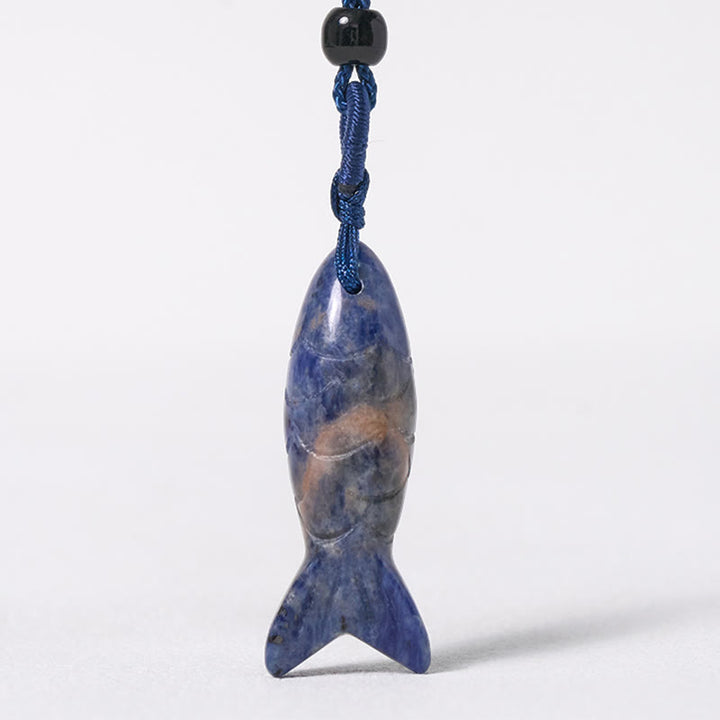 Buddha Stones彫刻鯉クリスタルインド瑪瑙アメジスト暖かさ豊かさネックレスペンダント - image 39