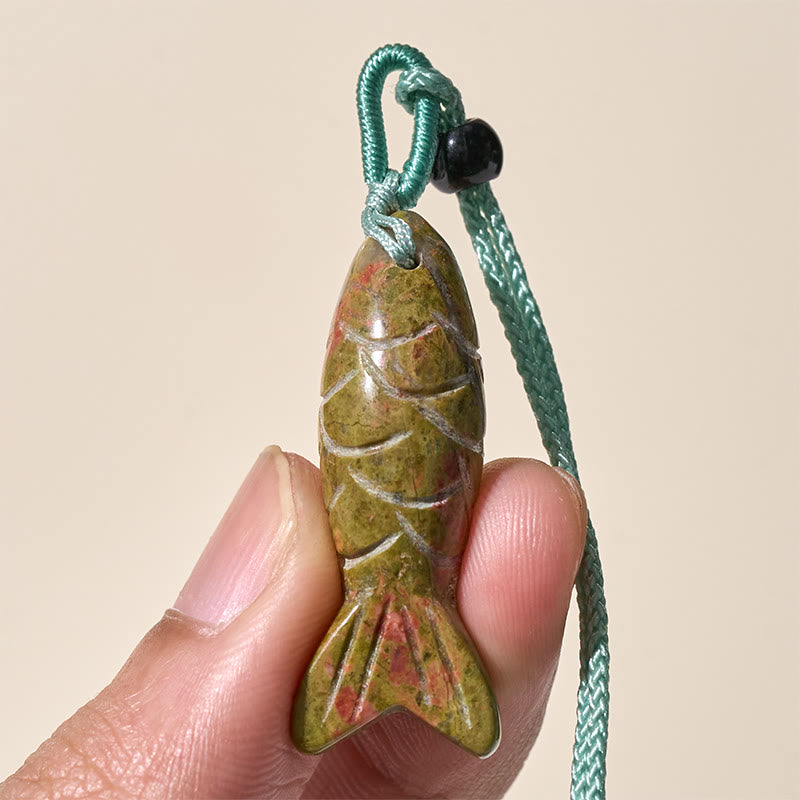 Buddha Stones彫刻鯉クリスタルインド瑪瑙アメジスト暖かさ豊かさネックレスペンダント - image 60