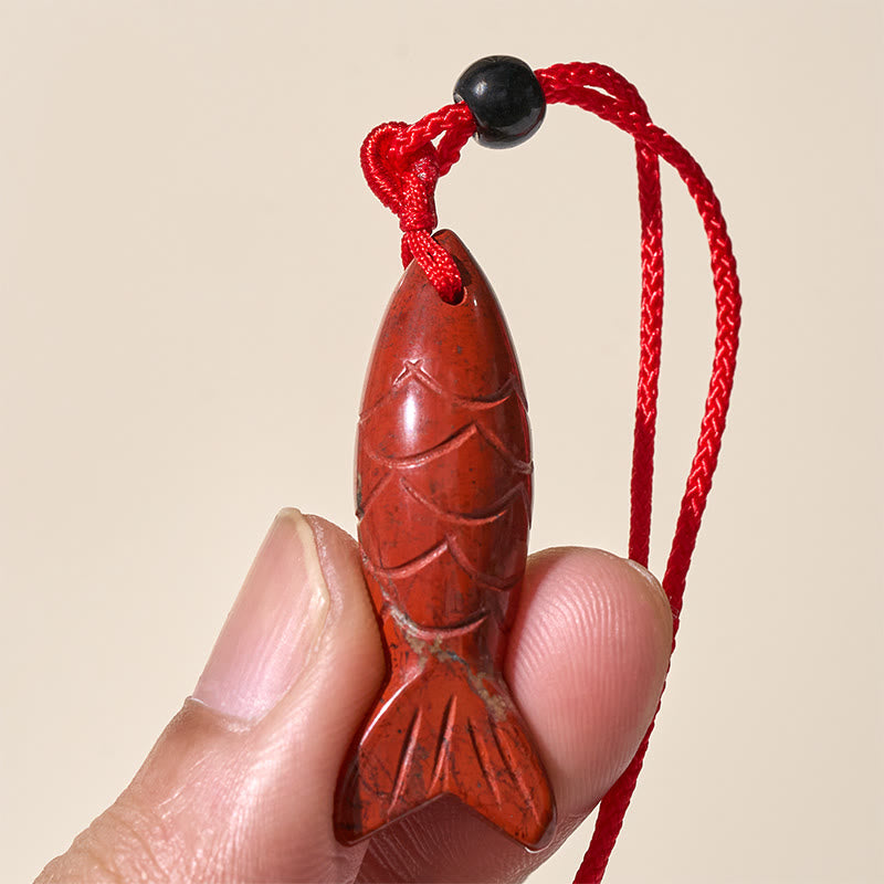 Buddha Stones彫刻鯉クリスタルインド瑪瑙アメジスト暖かさ豊かさネックレスペンダント - image 24