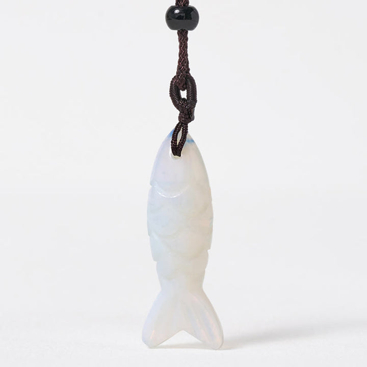 Buddha Stones彫刻鯉クリスタルインド瑪瑙アメジスト暖かさ豊かさネックレスペンダント - image 54