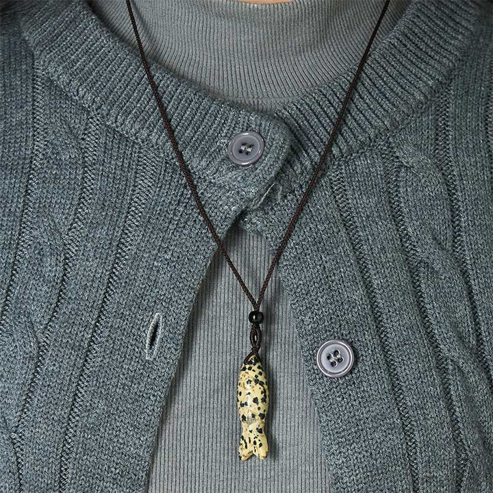 Buddha Stones彫刻鯉クリスタルインド瑪瑙アメジスト暖かさ豊かさネックレスペンダント - image 36