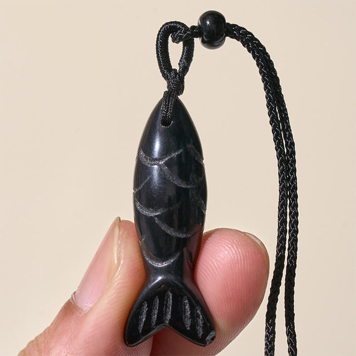 Buddha Stones彫刻鯉クリスタルインド瑪瑙アメジスト暖かさ豊かさネックレスペンダント - image 65