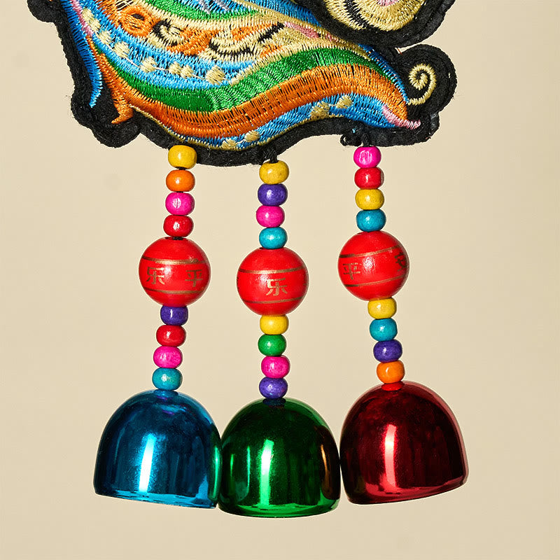 午年刺繍入りBuddha Stones馬頭鈴チャーム タッセル成就の吊り下げ装飾 - image 2