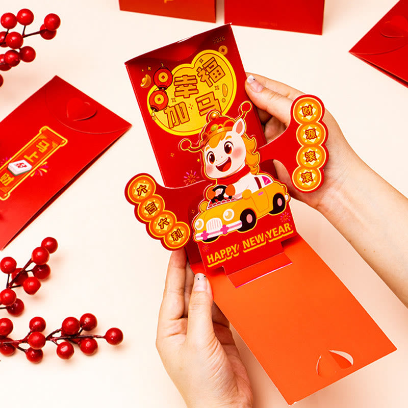 Buddha Stones午年 2026 新年 福 キャラクター 立体 6個入り 中国製 赤い封筒 - image 14