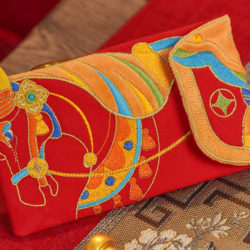 Buddha Stones刺繍入り 午年 2026年 新年 タッセル 中国製 赤い封筒 - image 9