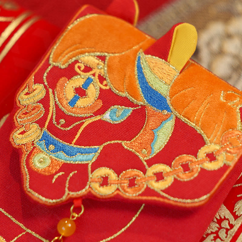 Buddha Stones刺繍入り 午年 2026年 新年 タッセル 中国製 赤い封筒 - image 2