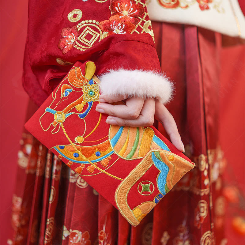 Buddha Stones刺繍入り 午年 2026年 新年 タッセル 中国製 赤い封筒 - image 6